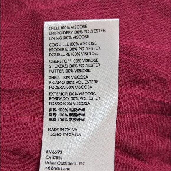 Anthropologie Red White Embroidered Wrap Tie Waist Skirt 6 Coastal Cowgirl - Picture 12 of 13